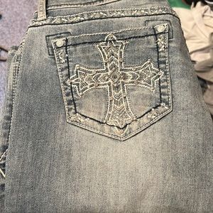 Sparkly boot cut jeans!